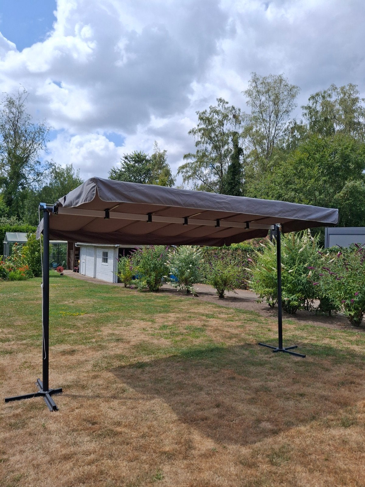 Terrasmarkies Grijs, Tuin en Terras, Partytenten, Ophalen, Gebruikt, Opvouwbaar, Overige typen