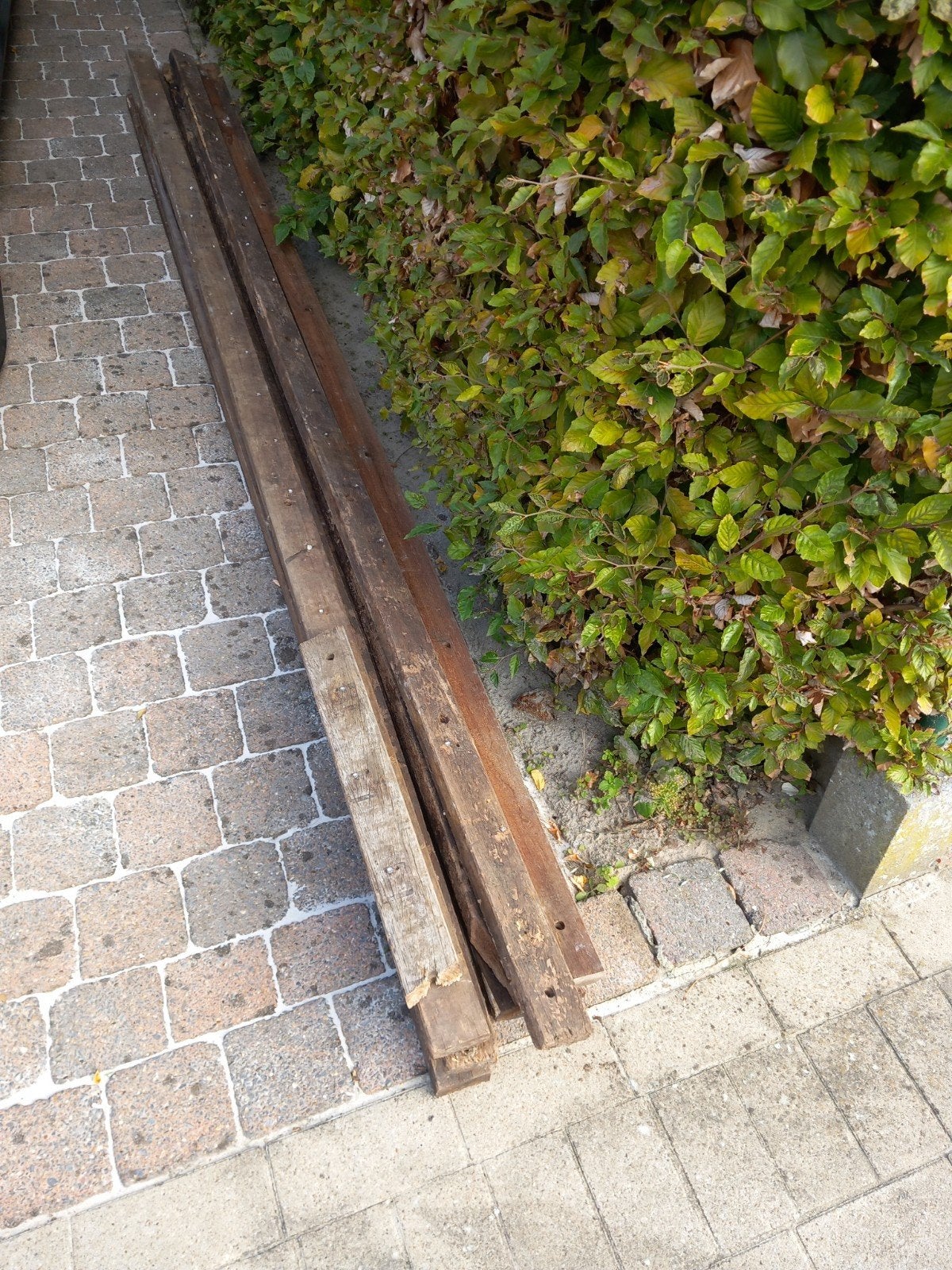 11 balken hardhout, Ophalen, Balken, Hardhout