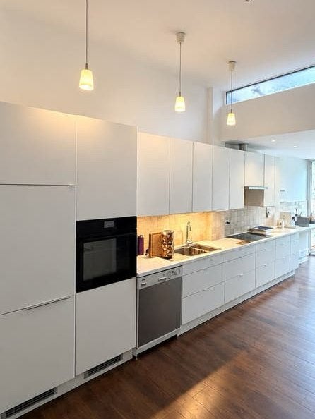 Complete witte keuken met toestellen Antwerpen, Huis en Inrichting, Ophalen, Gebruikt, Wit, Enkelwandige keuken