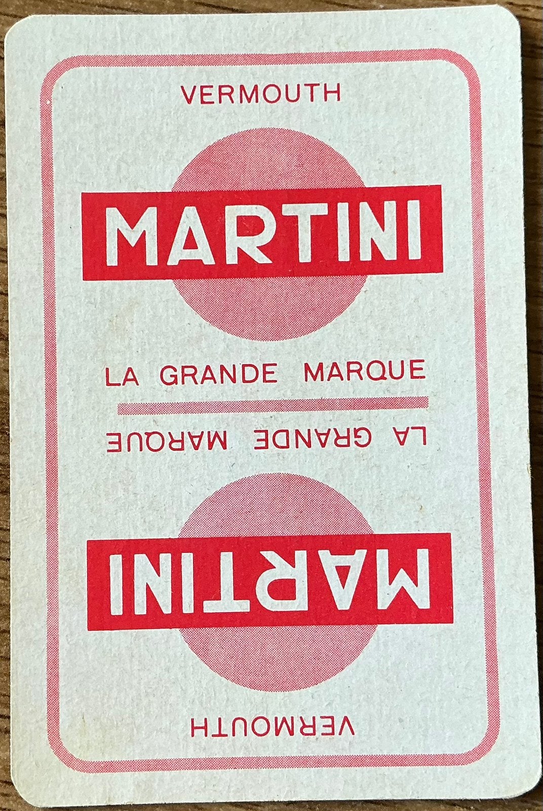 Carte à jouer MARTINI VERMOUTH, Enlèvement ou Envoi, Comme neuf, Carte(s) à jouer