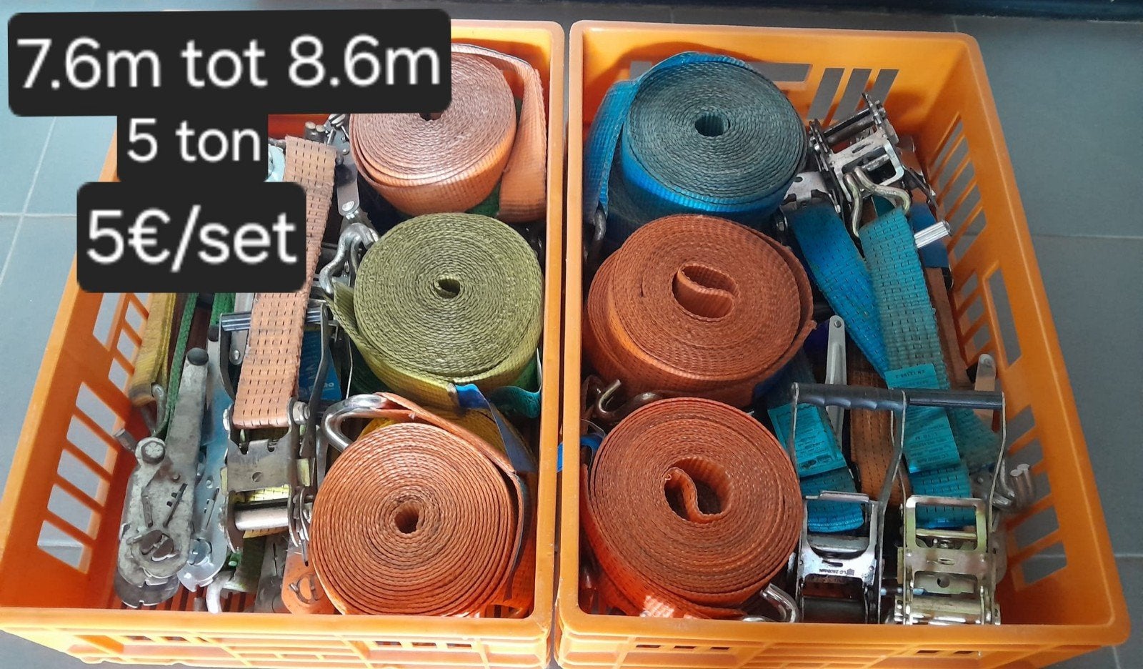 spanband met trekker 5€/set, Ophalen, Gebruikt