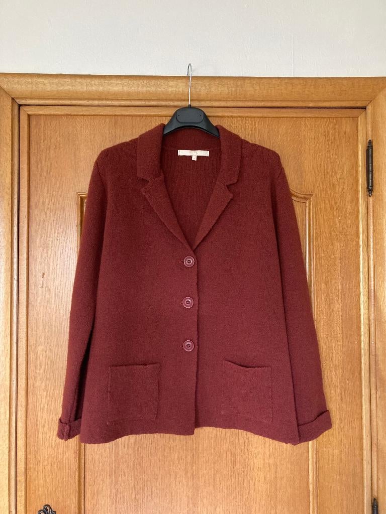 Roestkleurig warm kort vestje met knopen, Medium, Comme ça, Kleding | Dames, Jasjes, Kostuums en Pakken, Maat 38/40 (M), Overige kleuren