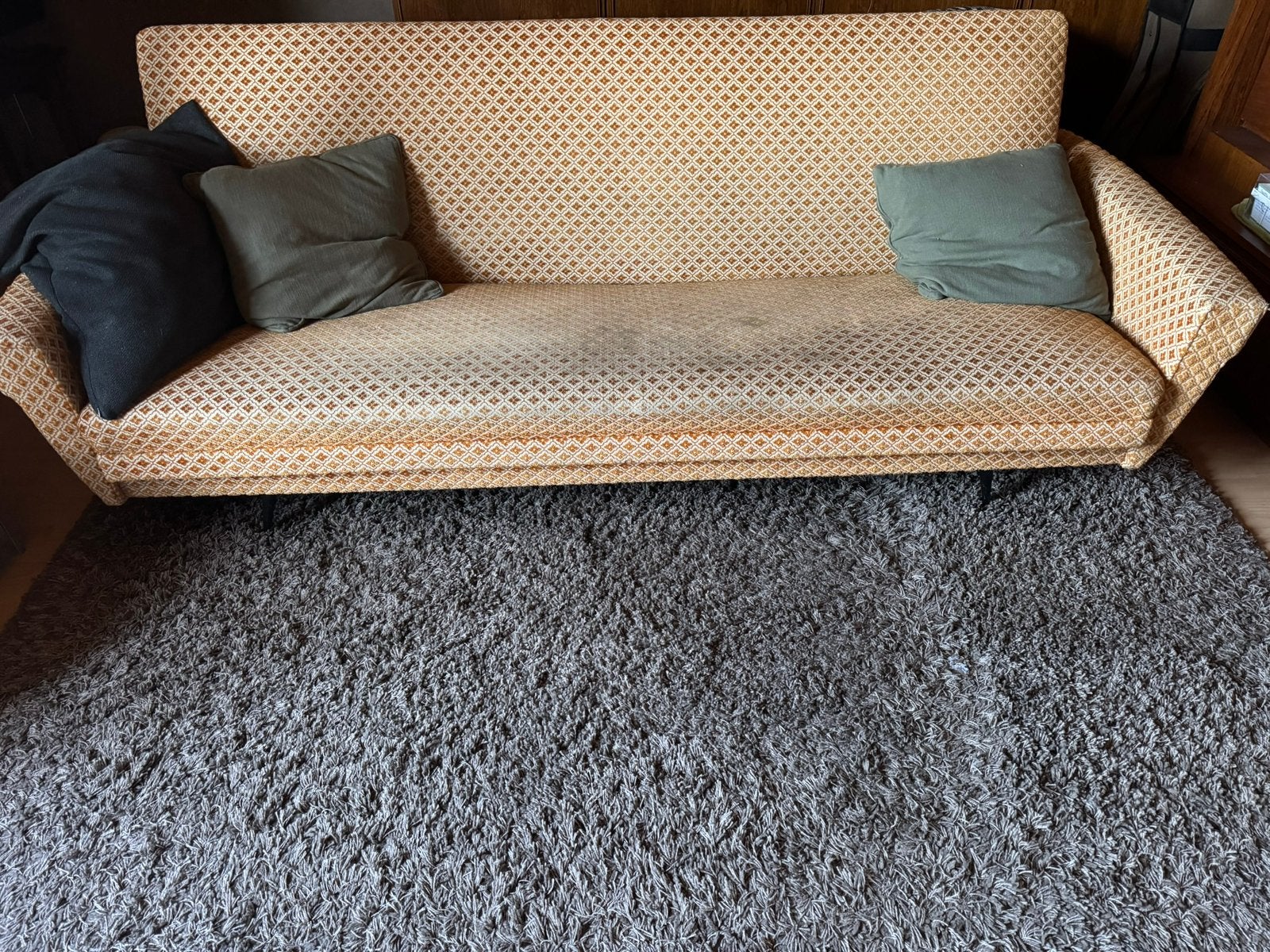 Vintage zetel/slaapbank, Huis en Inrichting, Zetels | Zetels en Chaises Longues, Ophalen, Zo goed als nieuw