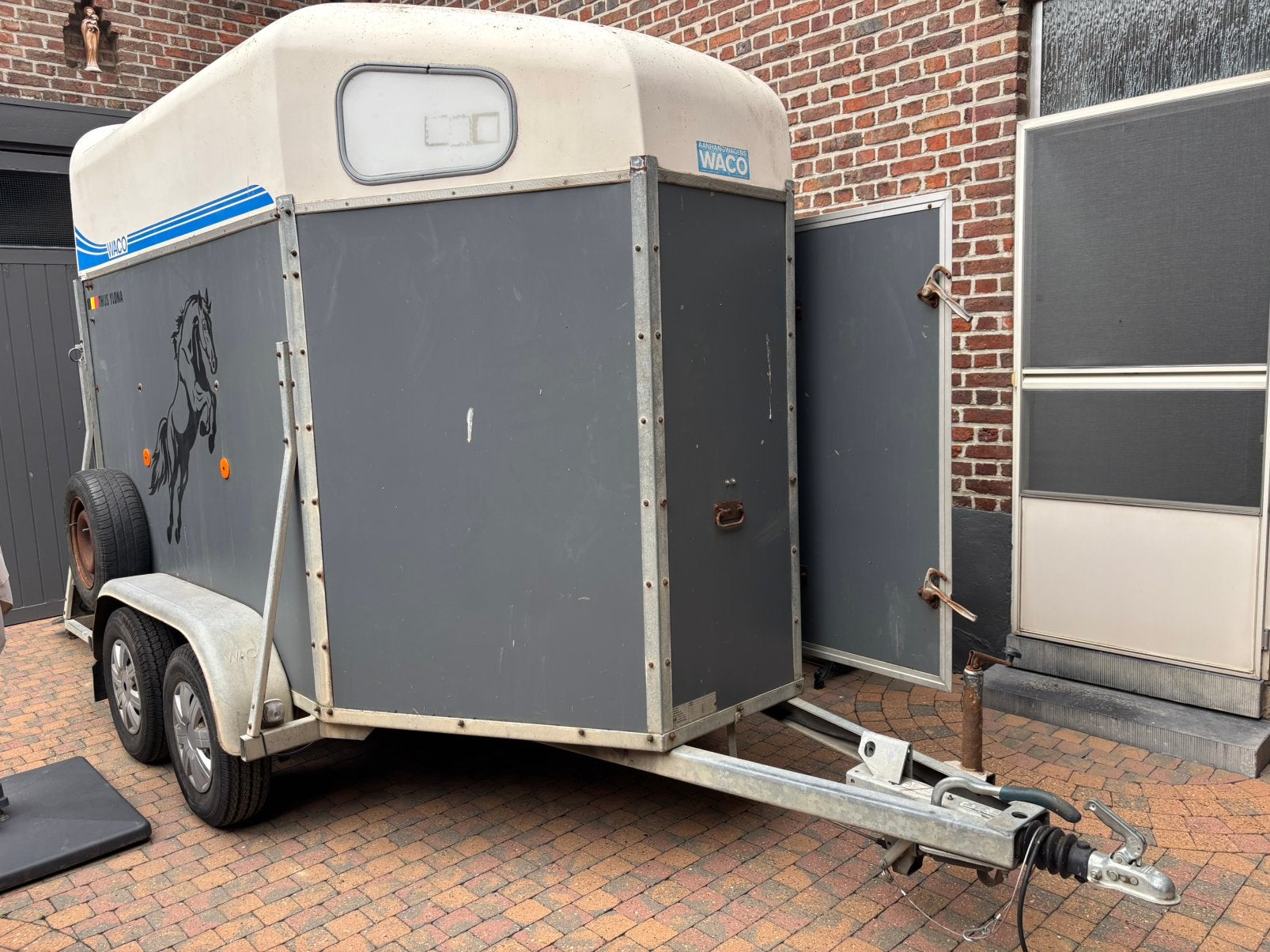 2 paardstrailer Waco, Dieren en Toebehoren, Paarden en Pony's | Trailers en Aanhangwagens, Gebruikt, 2-paards trailer, Hout, Ophalen