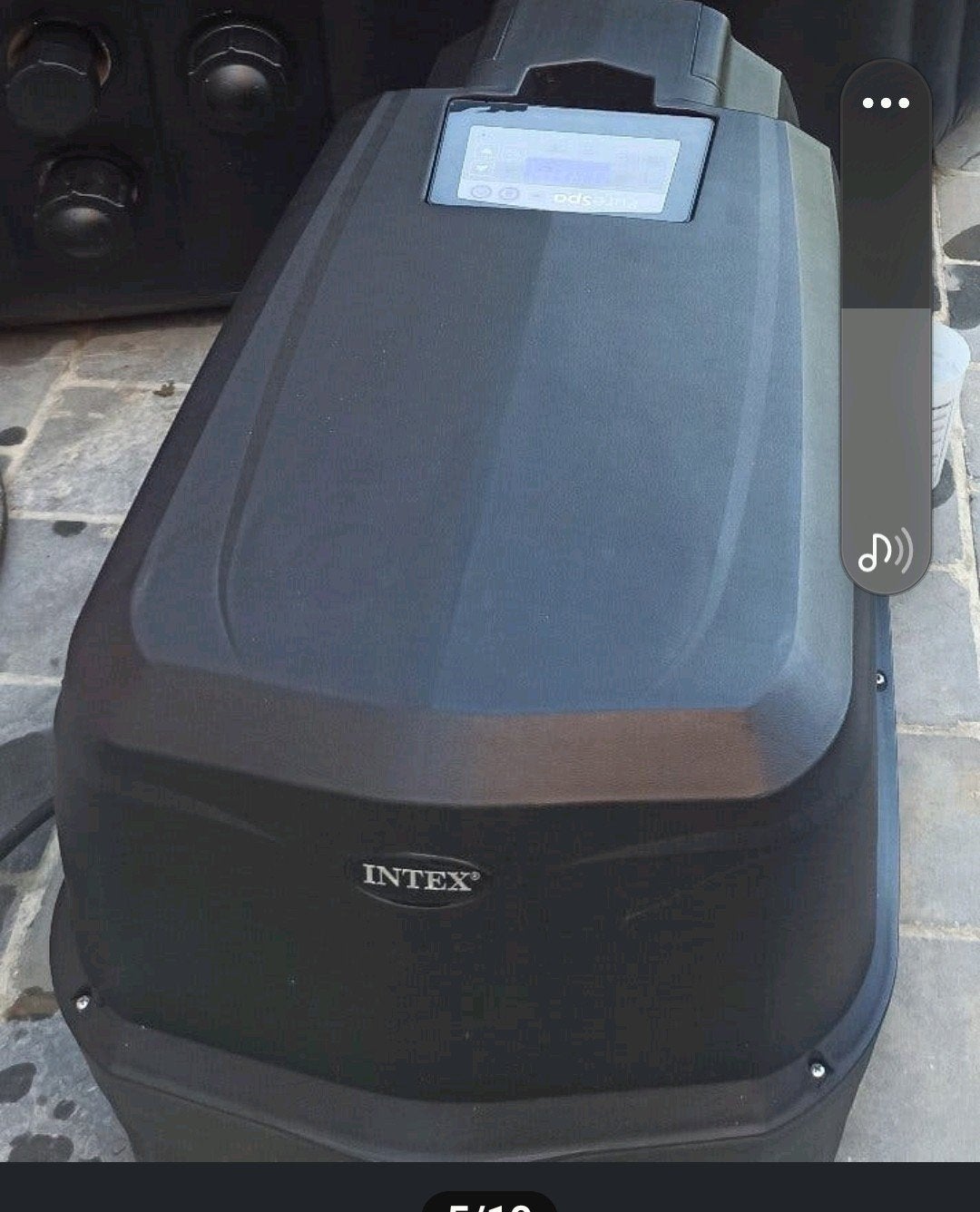 Jacuzzi octogonal intex 4 pers, Enlèvement, Utilisé, Tapis de sol, Gonflable