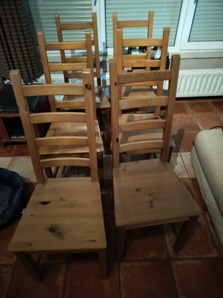 Chaises, Enlèvement, Utilisé, Bois, Cinq, Six Chaises ou plus