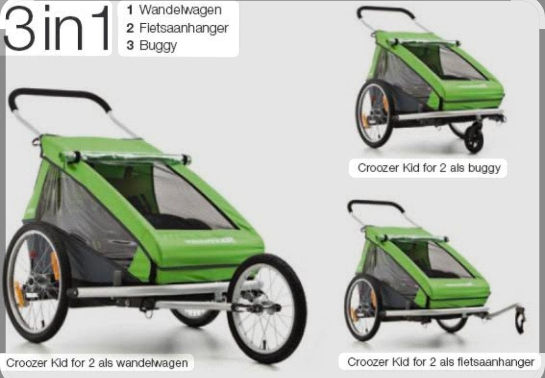 Fietskar Croozer voor 2, Ophalen