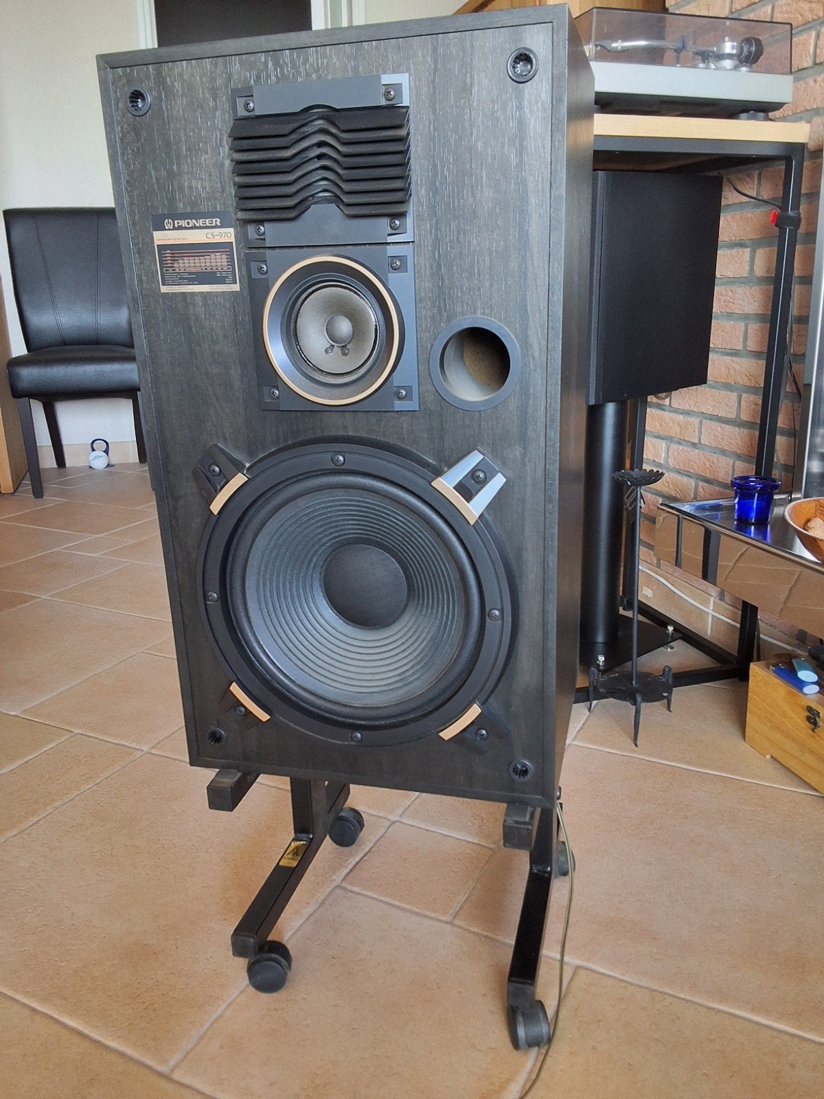 Pioneer CS-970 – Paire d'enceintes Hi-Fi Vintage, Supports inclus, Enlèvement, Enceintes stéréo, 120 à 150 watts