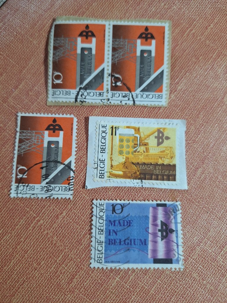 6 timbres "Made in Belgium", Enlèvement ou Envoi, Affranchi