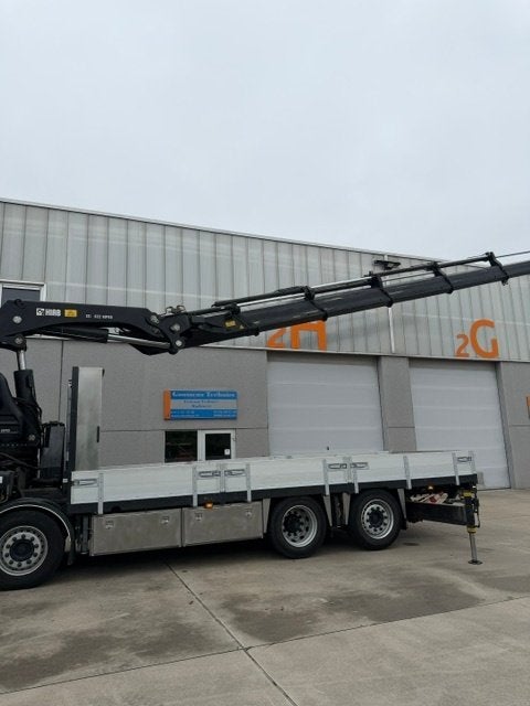 Vrachtwagen Scania 4 assen G410 met Hiab kraan 622, Autos, Argent ou Gris, Achat, Euro 6, Scania