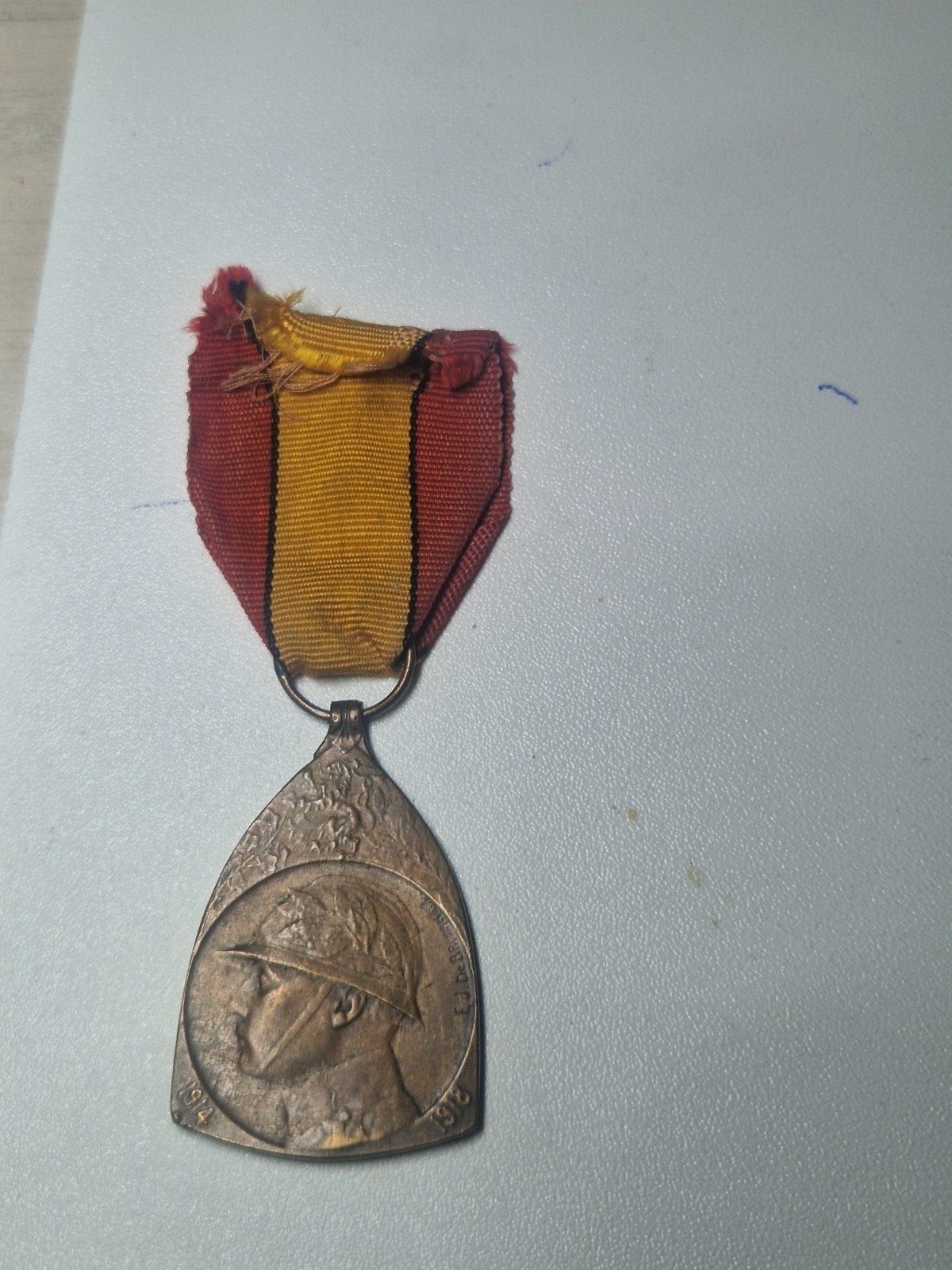 Oorlogsherinneringsmedaille wo1 1914-18, Verzamelen, Militaria | Algemeen, Ophalen of Verzenden, Overige soorten, Lintje, Medaille of Wings