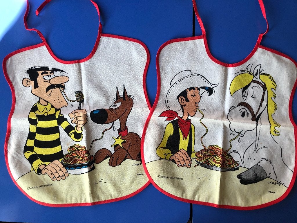 Duo tabliers Lucky Luke Dalton Dargaud 1989 by Morris, Ophalen, Zo goed als nieuw, Overige typen