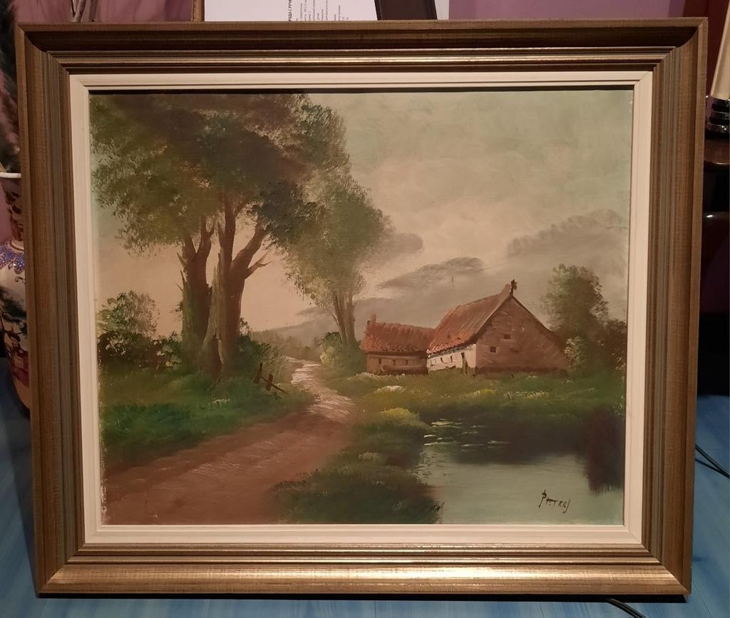 2stuks landelijke schilderijen 62x72, Enlèvement