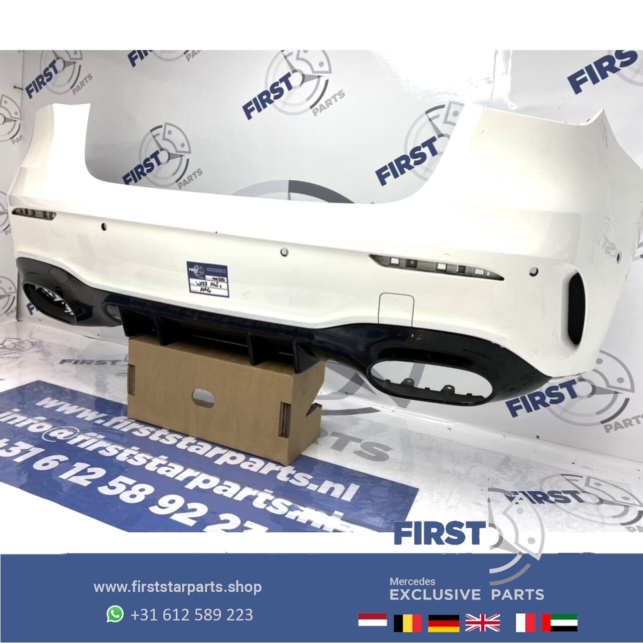 W177 A KLASSE 2024 FACELIFT A45 S AMG ACHTERBUMPER WIT Origi, Arrière, Utilisé, -, -