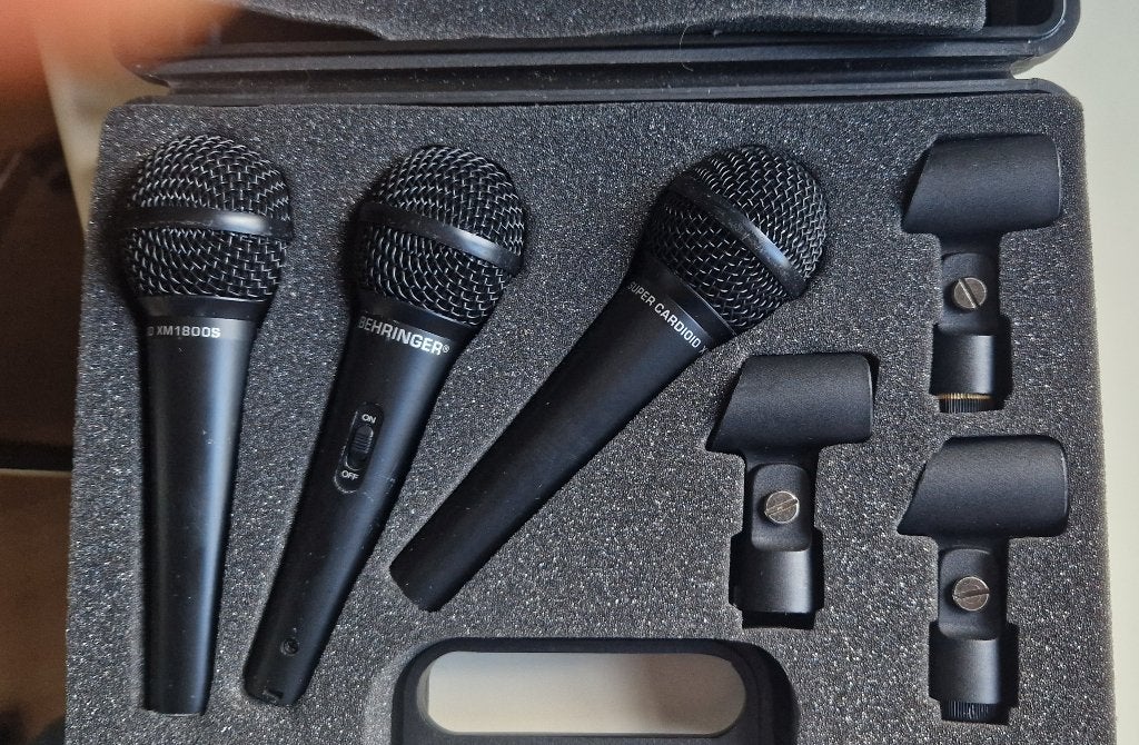 Behringer XM1800S set van 3 dynamische microfoons, Muziek en Instrumenten, Ophalen of Verzenden, Gebruikt, Zangmicrofoon