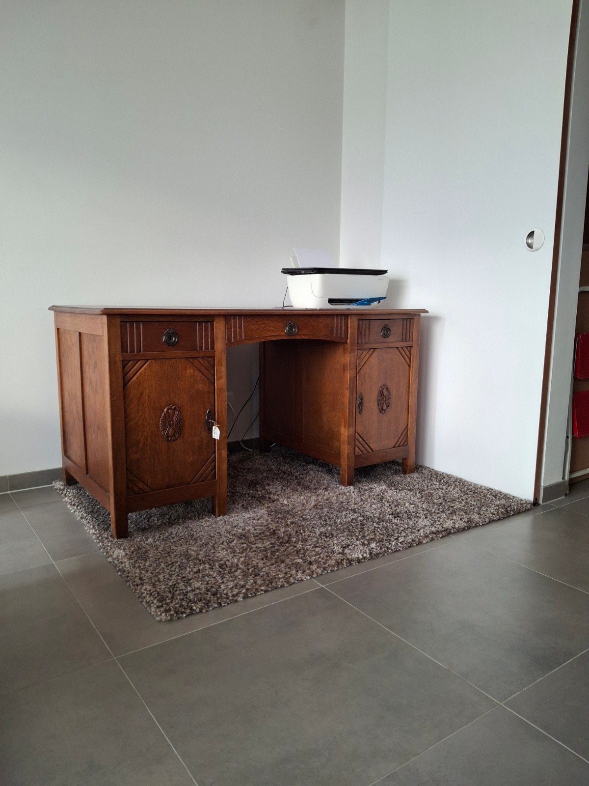 BUREAU ANNEES 1930 CHENE FRANÇAIS, Maison & Meubles, 100 à 150 cm, Enlèvement, Années 1930, 75 cm ou plus
