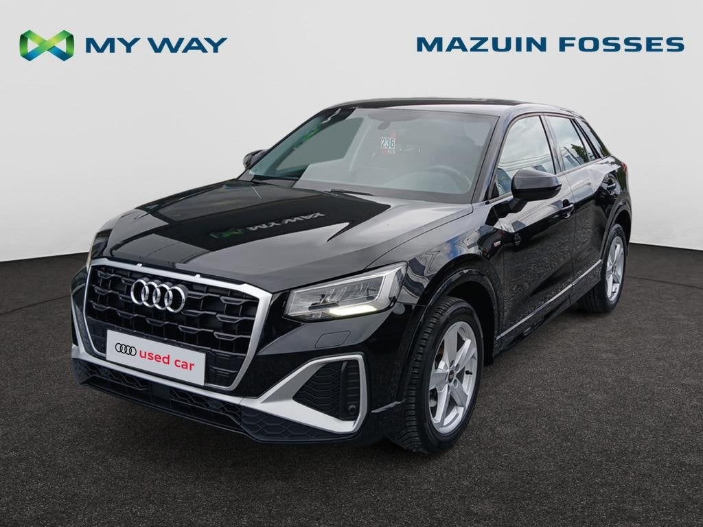 Audi Q2 Q2 30 TDi S line, Auto's, Audi, https://public.car-pass.be/vhr/f5aff11f-e2ab-4889-9df0-9c61fdf97e3a, Q2, Zwart, Te koop