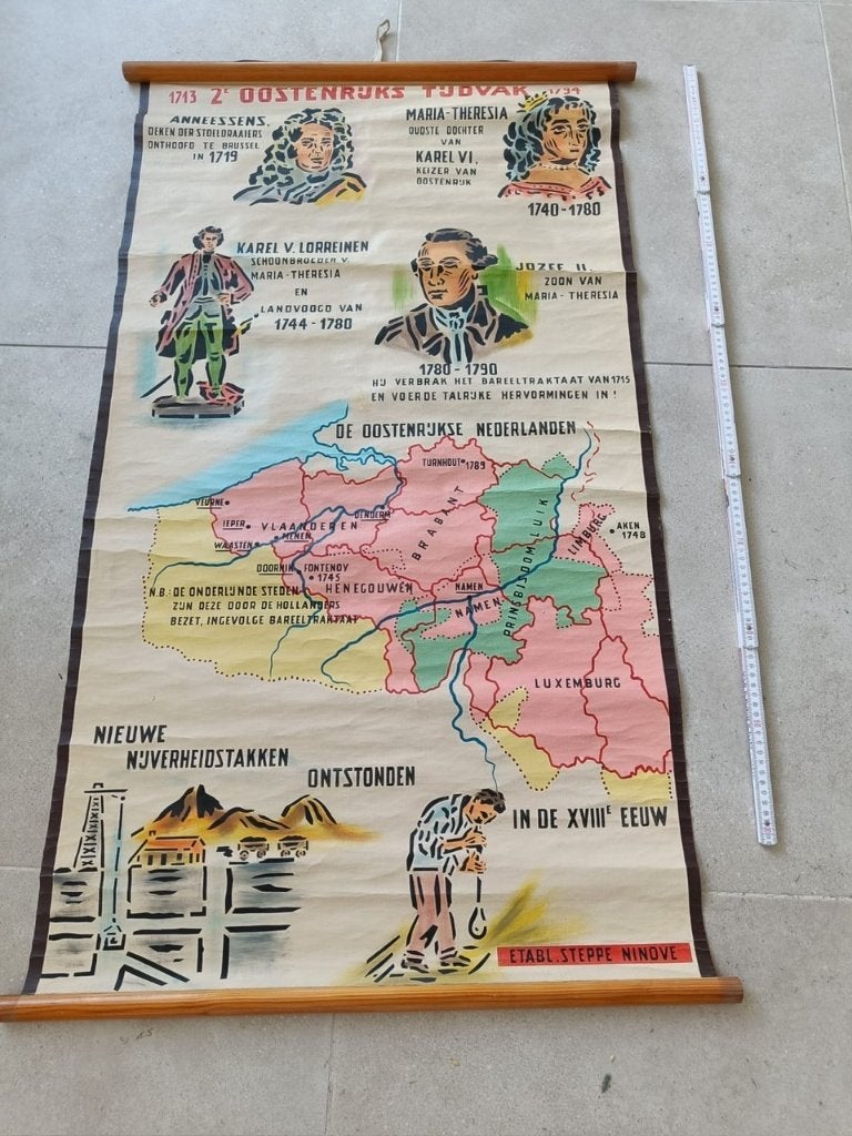 Vintage rolkaarten geschiedenis, Antiek en Kunst, Ophalen, Geschiedenis