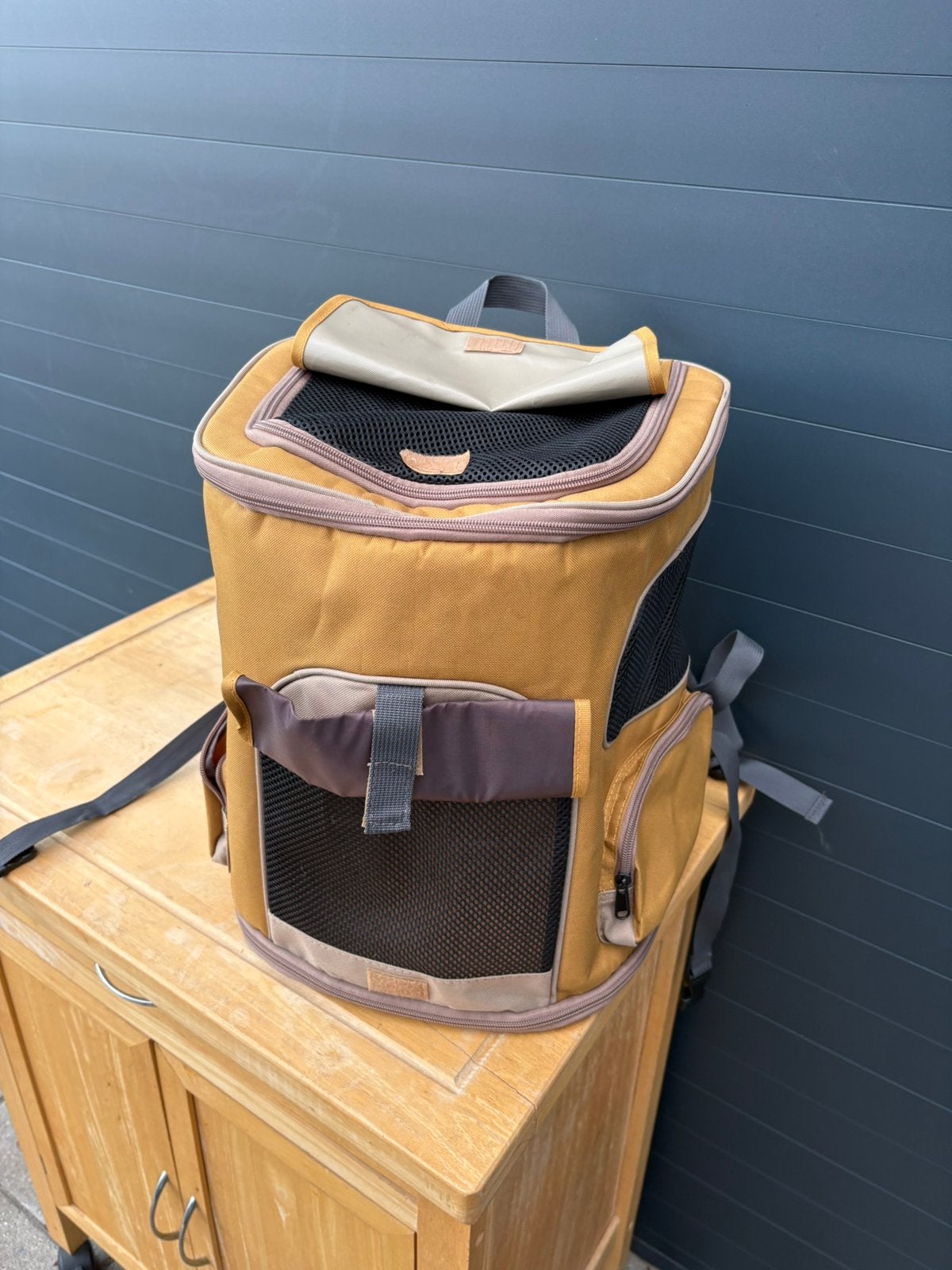 Honden rugzak incluis een bench, Dieren en Toebehoren, Ophalen, Zo goed als nieuw
