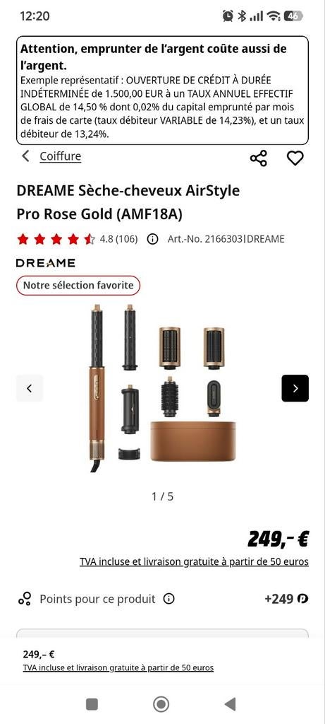 Dream Airstyle Pro, Enlèvement