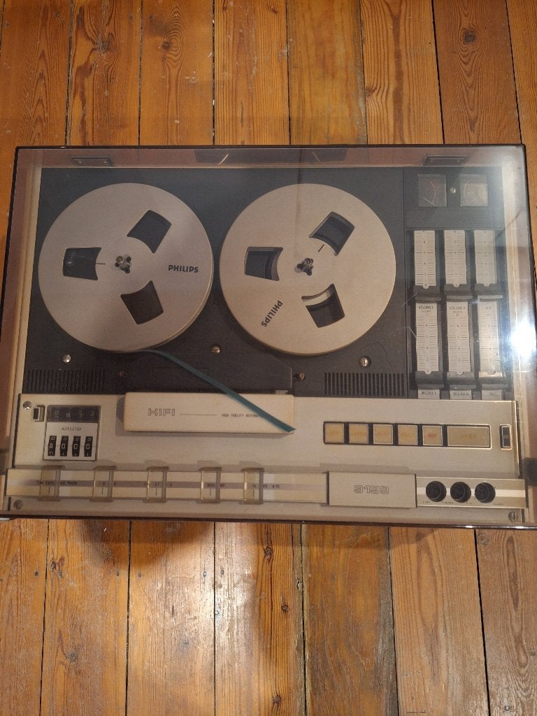 Oude bandopnemer Aristona 9199A/00 WR02, Audio, Tv en Foto, Ophalen, Bandrecorder, Met stofkap