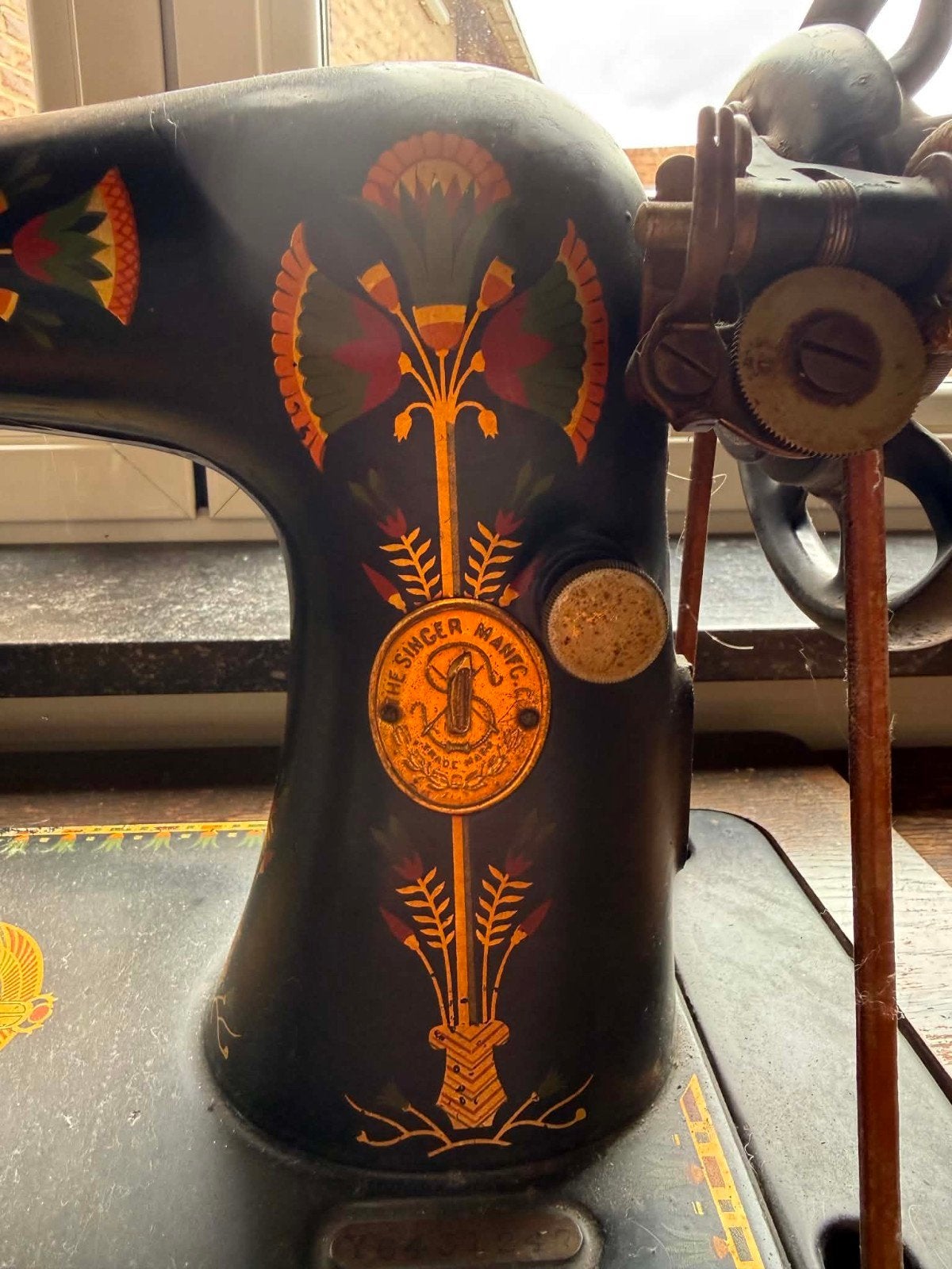 Singer naaimachine Lotusbloem, Antiek en Kunst, Antiek | Naaimachines, Ophalen