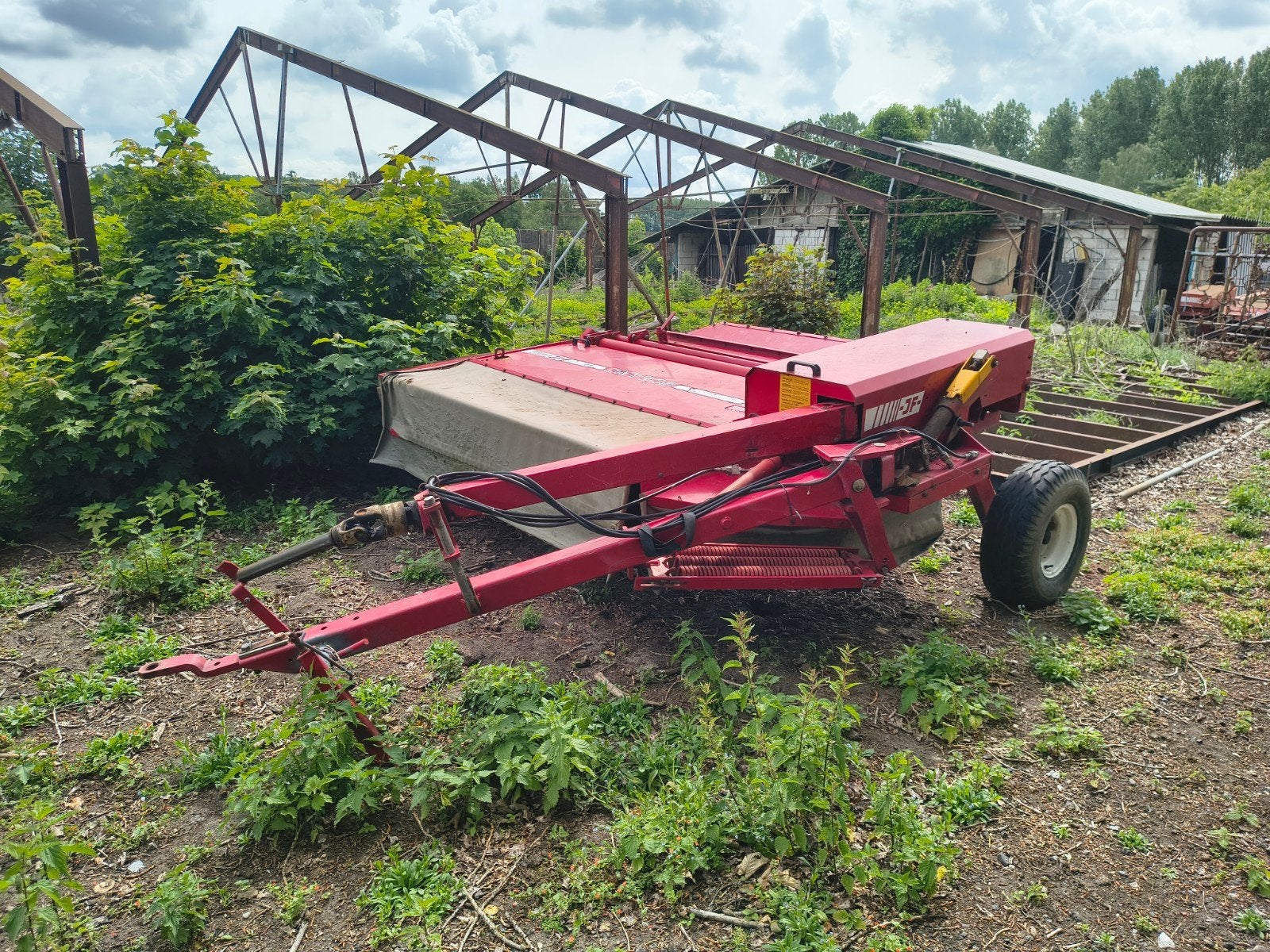 Maaier. JF 245 getrokken trommel maaier. Met kneuzer., Ophalen