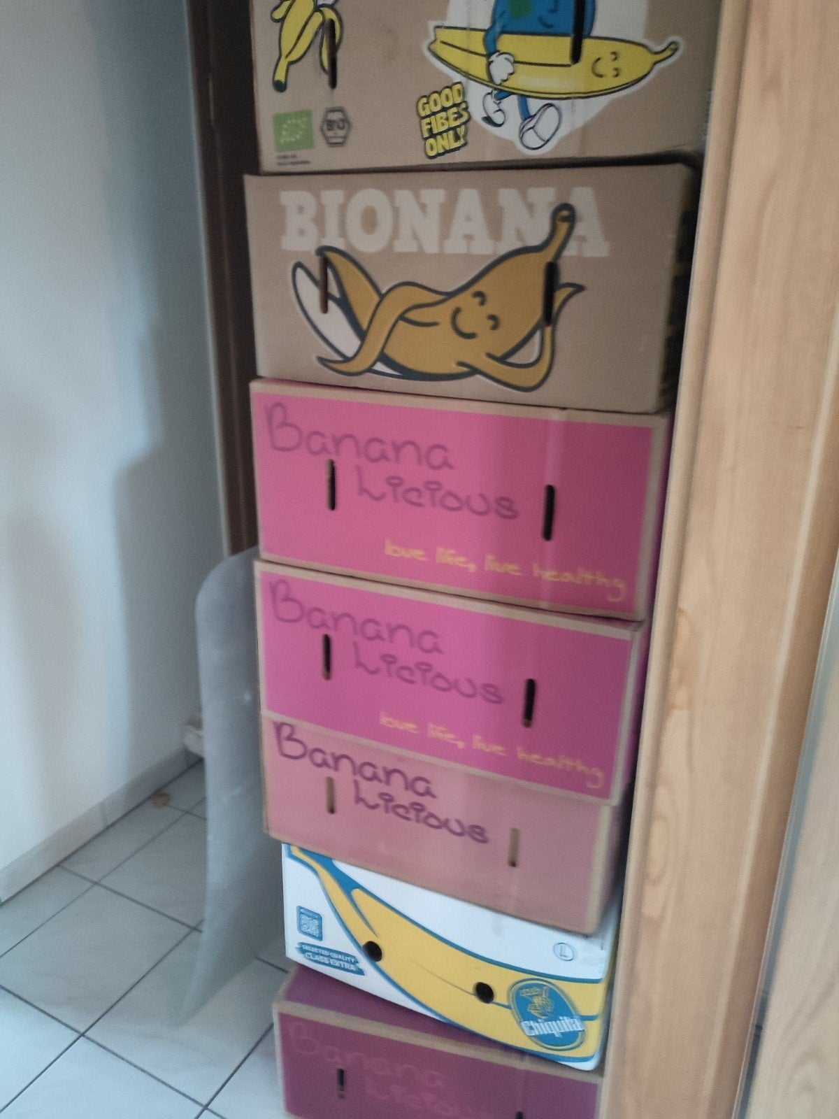 caisses de déménagement/ caisses à bananes, Enlèvement