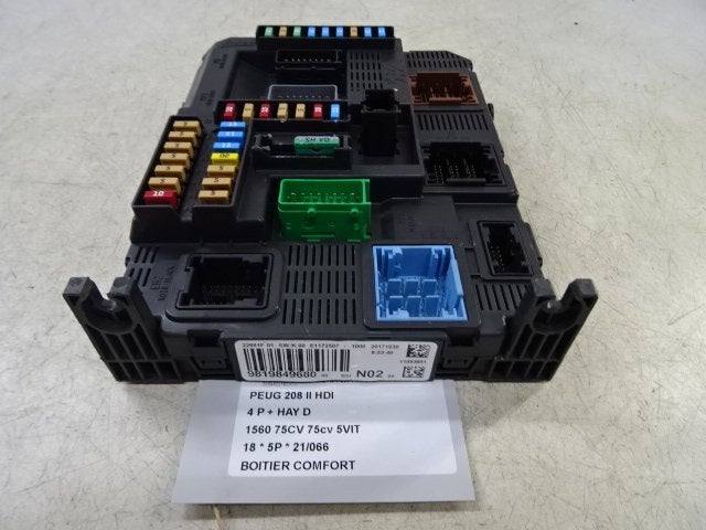 ORDINATEUR UNITE COMMANDE ELECTRONIQUE Peugeot (9819849680), Utilisé, Peugeot