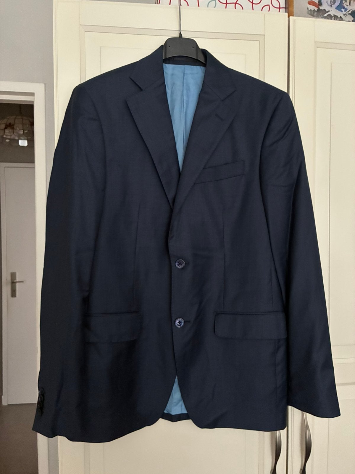 Veste bleu marine (48), Enlèvement, Comme neuf, Taille 48/50 (M), Bleu