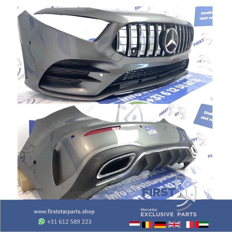 W177 AMG PAKKET ORIGINEEL Mercedes A Klasse 2018-2021 ZWART, Gebruikt, -, Ophalen of Verzenden, Bumper