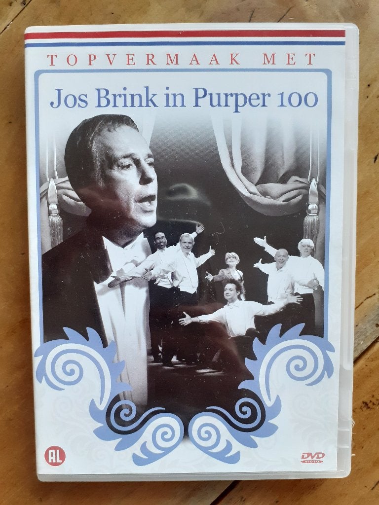 Dvd ‘Jos Brink in Purper 100’ uit serie ‘Topvermaak met’, Enlèvement ou Envoi, Tous les âges, Comprend un boîtier, Comme neuf