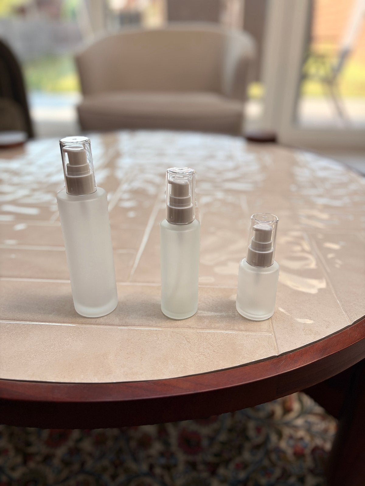 Cosmetica flessen met pomp: 30ml, 60ml, 100ml, Ophalen, Zo goed als nieuw