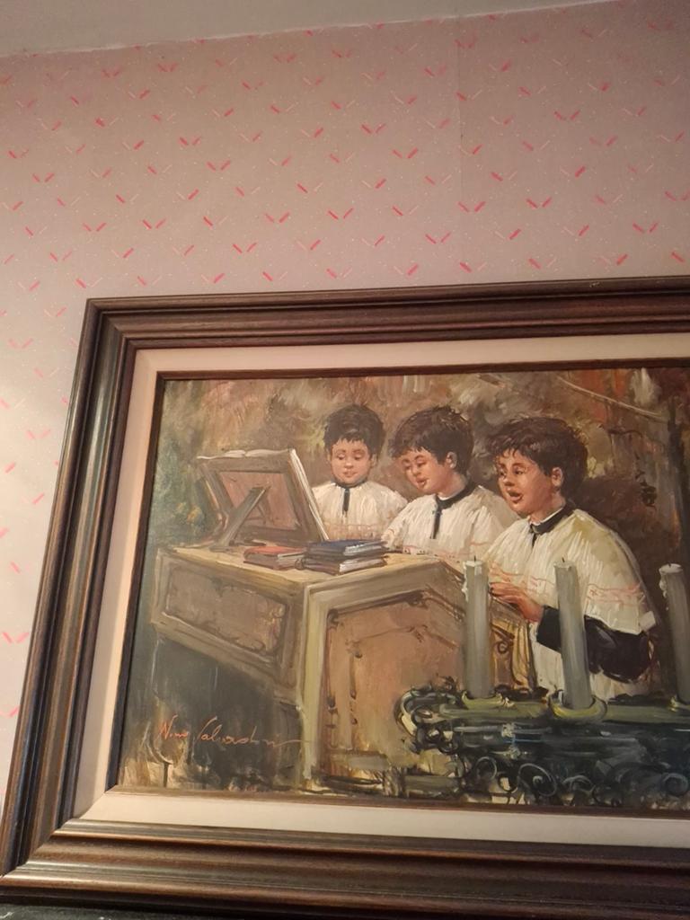 Schilderij op doek,Nino Salvadori, Enlèvement