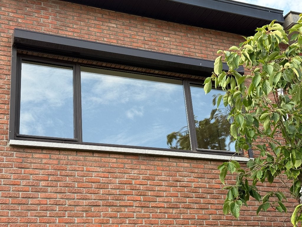 Bruin aluminium raam, Bricolage & Construction, Châssis & Portes coulissantes, Utilisé, Autres types, Aluminium, 75 à 150 cm, 225 cm ou plus
