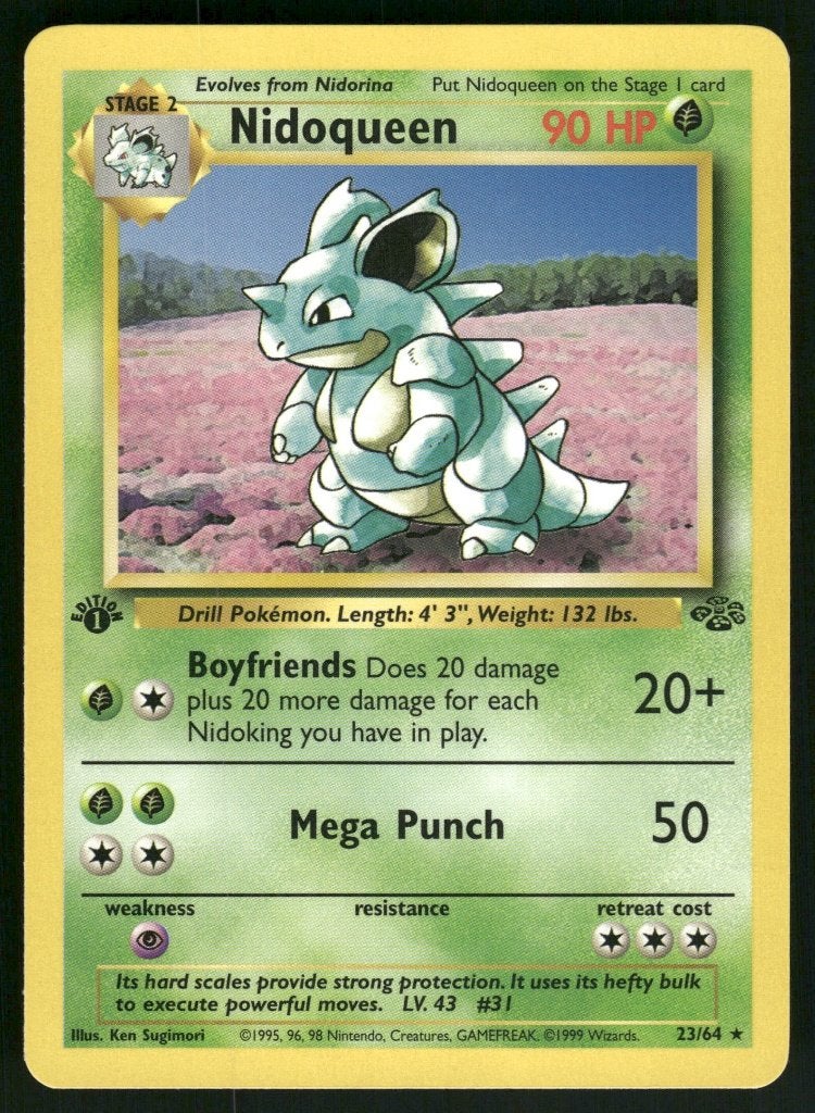 Nidoqueen 23/64 - Jungle (1st edition) (NM), Envoi, Utilisé