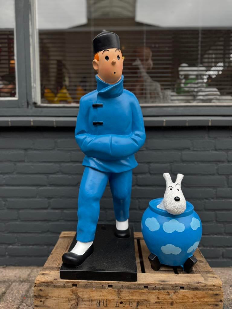 Statue Lotus bleu pour Tintin et Bobbie, Enlèvement, Comme neuf, Humain