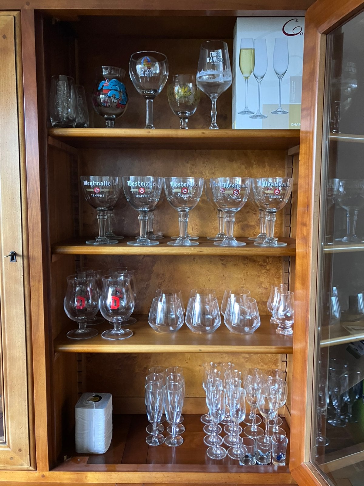 Glazen Duvel Westmalle enz…, Ophalen