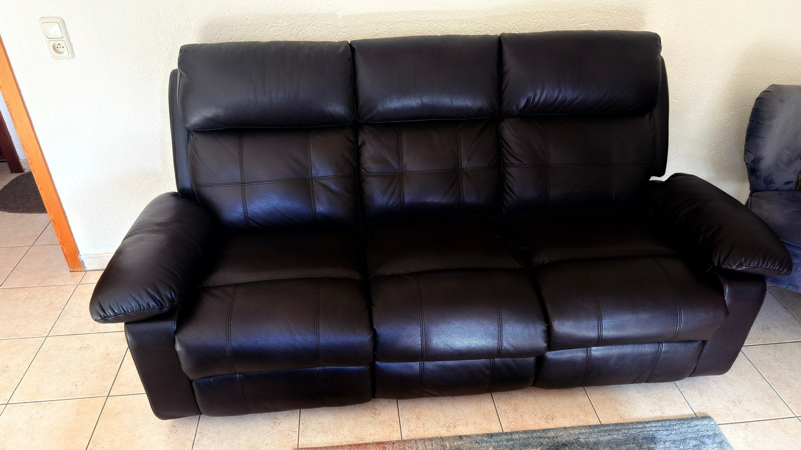 3 zit en 2 zit met relax, Ophalen, 100 tot 125 cm, 150 tot 200 cm, Leer