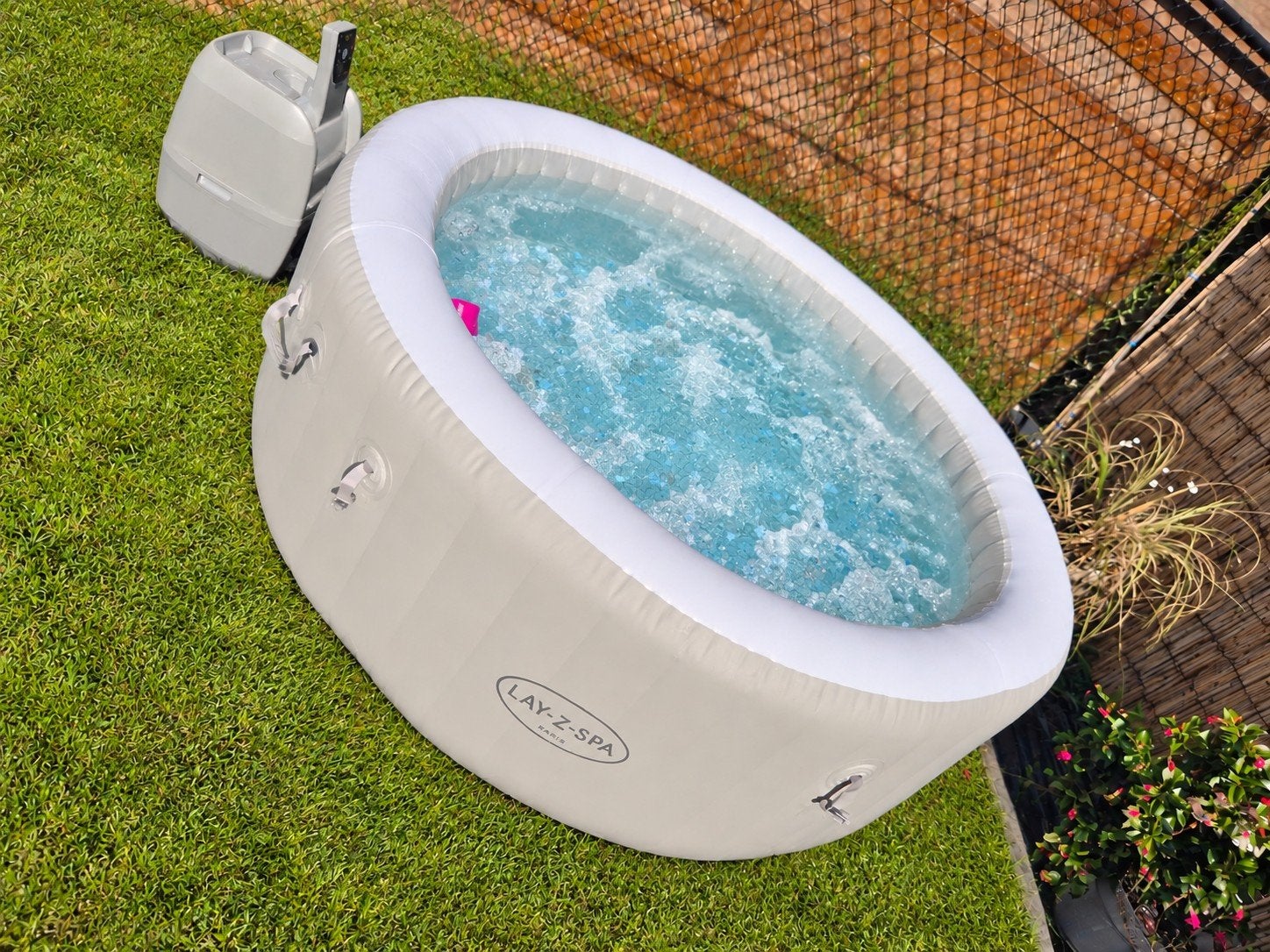 Lay z Spa - Deluxe (Paris) 6p, Tuin en Terras, Ophalen, Zo goed als nieuw, Afdekzeil, Opblaasbaar