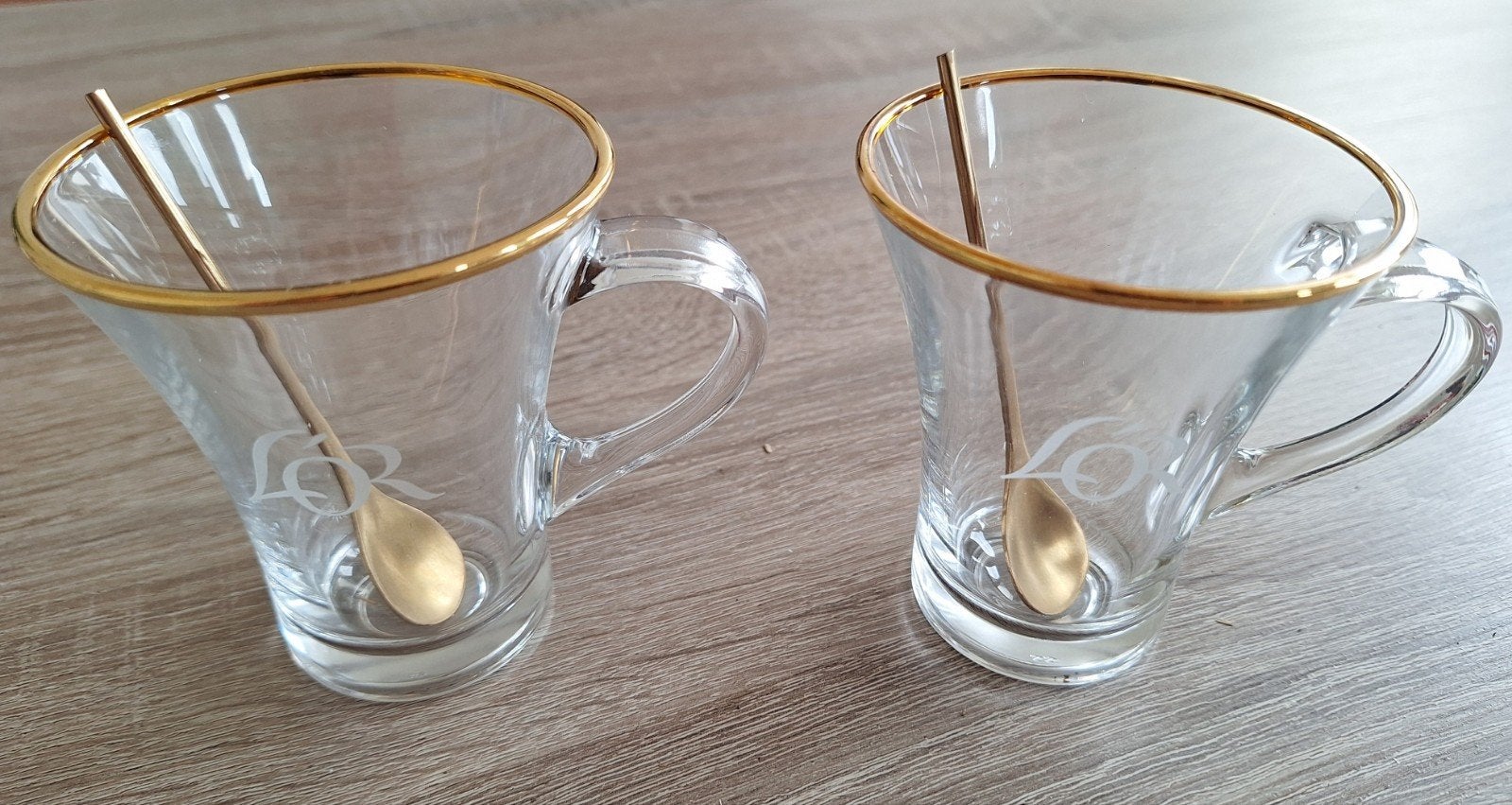 2 glazen kopjes L'OR Espresso, Huis en Inrichting, Ophalen of Verzenden, Glas