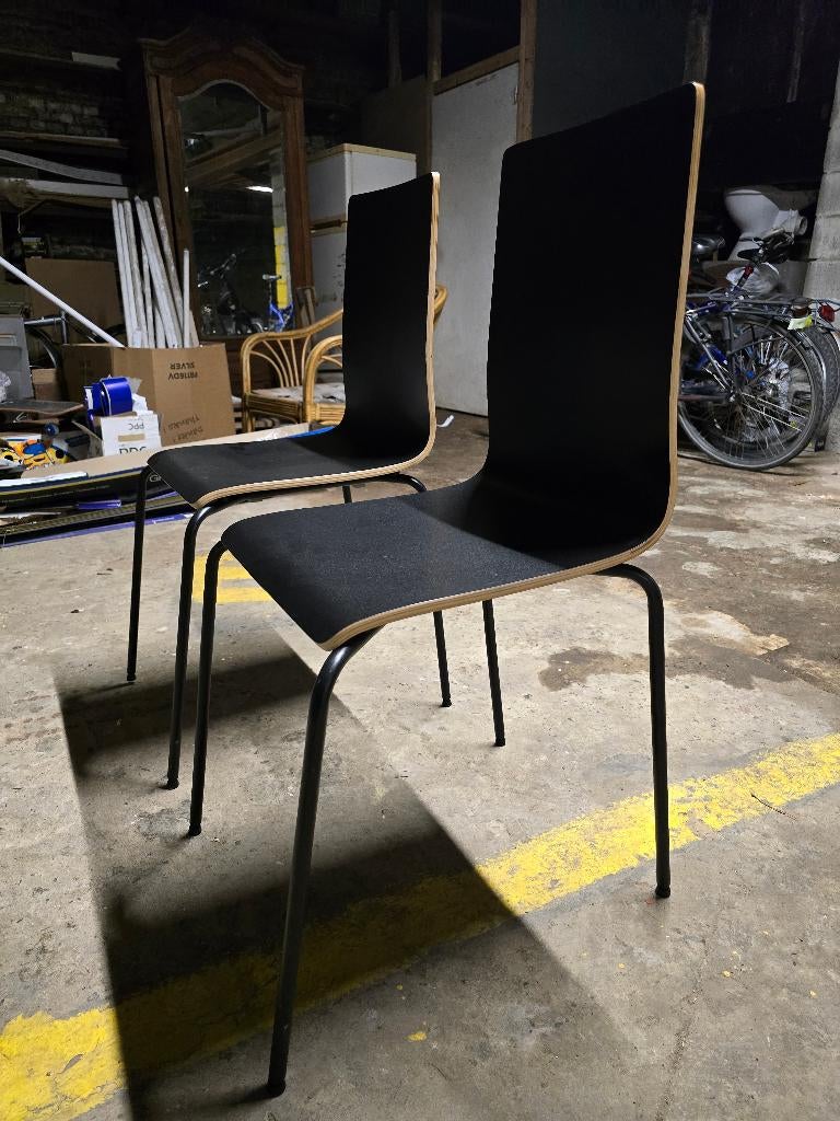 2 stoelen met leuk design martin, Huis en Inrichting, Stoelen, Twee, Zwart, Ophalen of Verzenden, Zo goed als nieuw