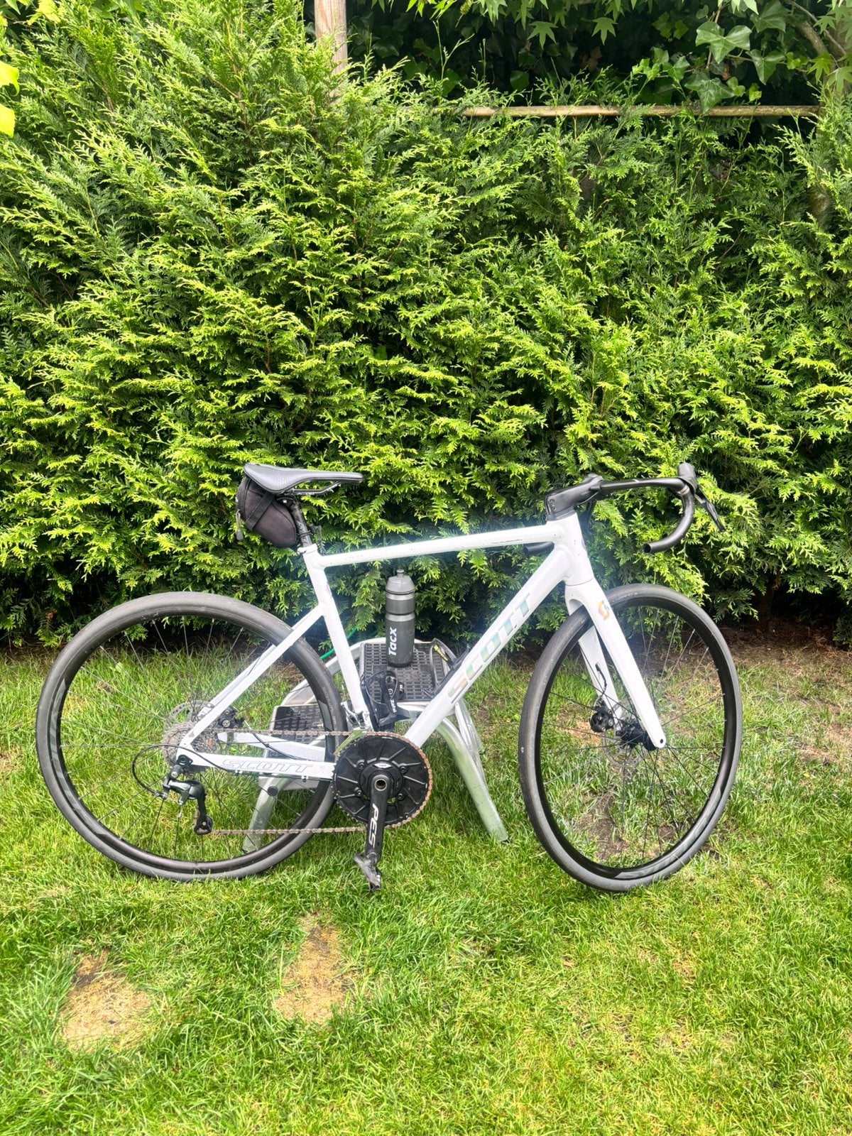 Scott koersfiets met powermeter, Fietsen en Brommers, Ophalen, Zo goed als nieuw
