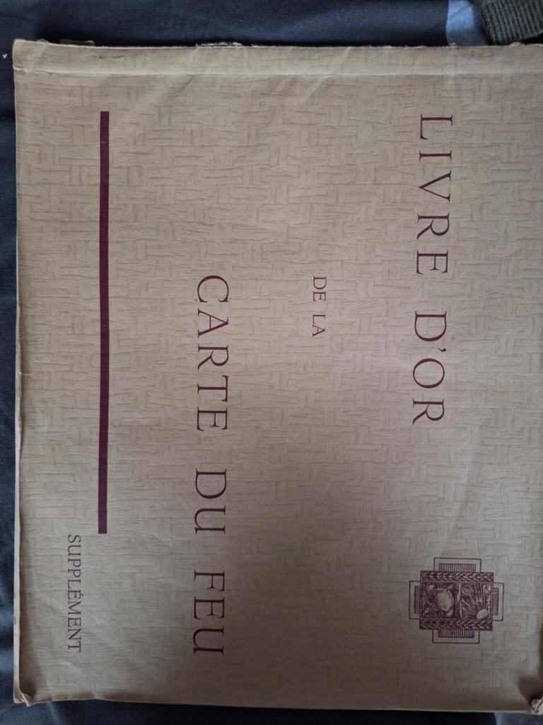 Livre d'or de la carte du feu  - Guerre 1914- 1918, Enlèvement ou Envoi