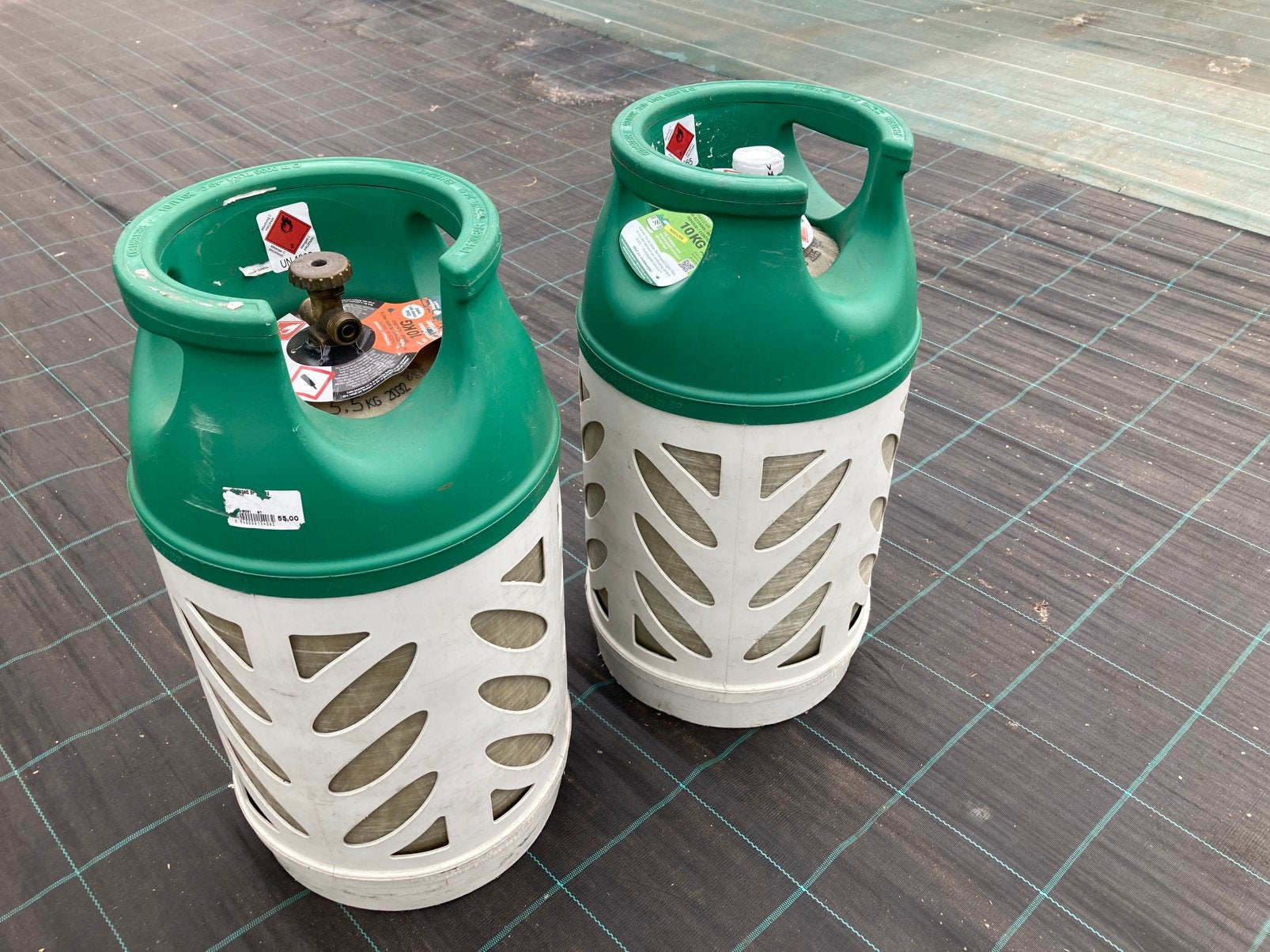 Twee BENEGAS Light gasflessen, Caravans en Kamperen, Ophalen, Zo goed als nieuw