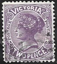 1 Postzegel Victoria (Australië) 1883 Koningin Victoria, Postzegels en Munten, Postzegels | Oceanië, Ophalen of Verzenden, Gestempeld