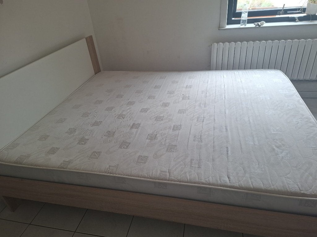 Tweepersoonsbed (160 x 200 cm), Huis en Inrichting, Ophalen, Gebruikt, Bruin, Tweepersoons