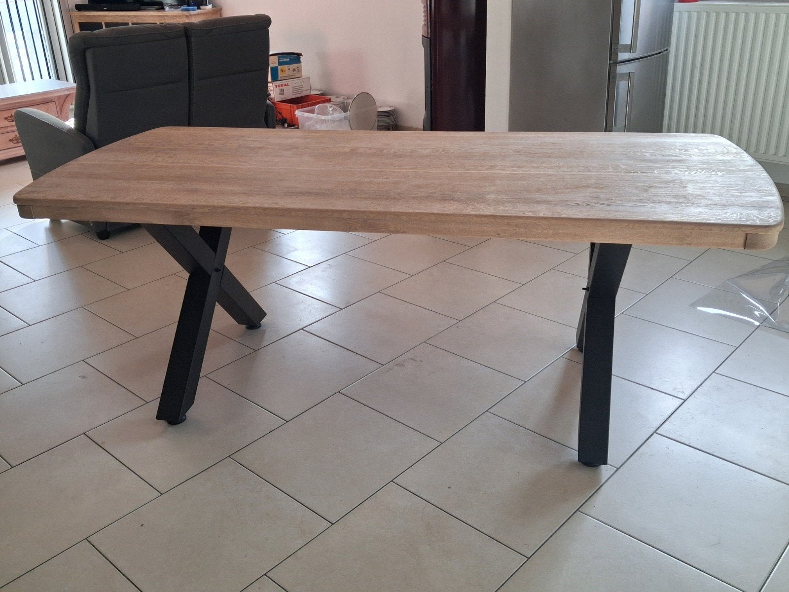 a vendre tres belle table, Beige, Comme neuf, Enlèvement, Bois