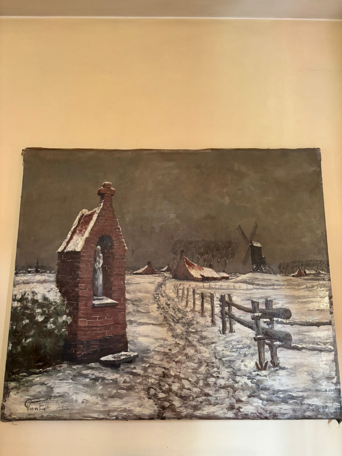 Winterlandschap, Ophalen, Gesigneerd