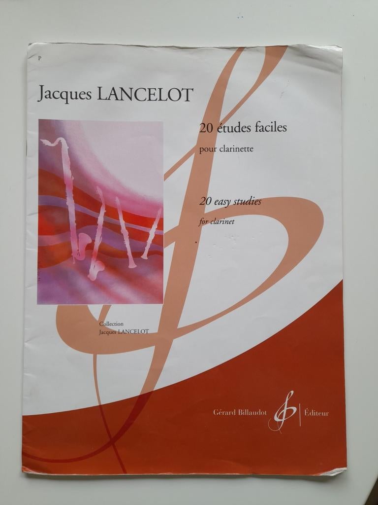 20 études faciles puur clarinette, Enlèvement, Utilisé, Instrument, Jacquet Lancelot
